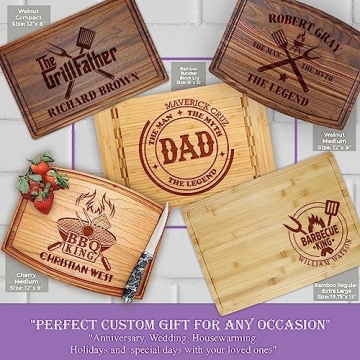 Tayfus Personalized Wooden Cutting Boards for Men