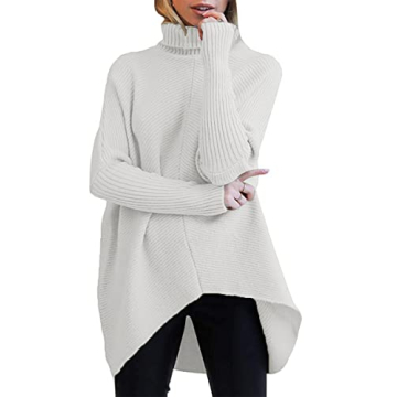ANRABESS Women's Cozy Turtle Neck Sweater for All Seasons