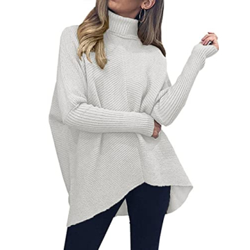 ANRABESS Women's Cozy Turtle Neck Sweater for All Seasons