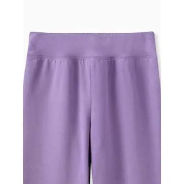 PATPAT Girls Purple Fleeced Leggings High Waist Yoga Pants Leggings for Girls Size 8-9 Years