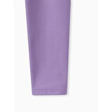 PATPAT Girls Purple Fleeced Leggings High Waist Yoga Pants Leggings for Girls Size 8-9 Years