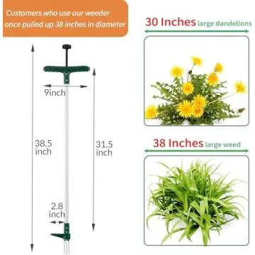 Walensee Weed Puller, Stand Up Weeder Hand Tool, Long Handle Garden Weeding tool with 3 Claws, Hand Weed Hound Weed Puller for Dandelion, Standup Weed Root Pulling Tool and Picker, Grabber (1 pack)