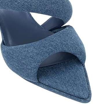 JW PEI Women's Sara Mule Heeled Sandals - Denim Blue
