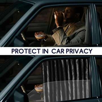ZATOOTO Car Side Window Sun Shades - Front Privacy Magneic Black 2 Pcs Automotive Covers - Sunshades Curtain Prevent Glare and UV Rays for Baby