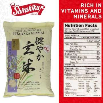 Sukoyaka Organic Brown Rice, Genmai - Premium Quality 15-Pound Pack