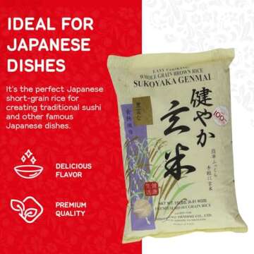 Sukoyaka Organic Brown Rice Genmai 15-Pound Pack