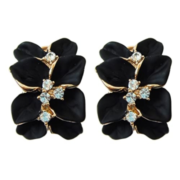 Elegant Navachi Gold Plated Flower Earrings for All Occasions