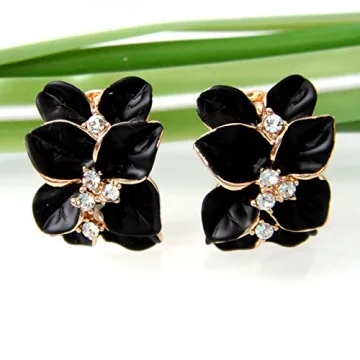 Elegant Navachi Gold Plated Flower Earrings for All Occasions