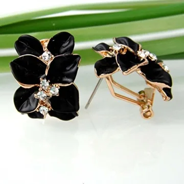 Elegant Navachi Gold Plated Flower Earrings for All Occasions
