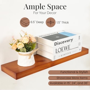 Elegant Handmade Wood Floating Shelves for Any Room