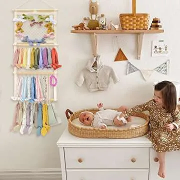 POVETIRE Headband Holder Hair Bows Organizer for Girls,Baby Headbands Hair Accessories Organizer Sto...