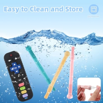 Yinghezu Baby Teething Toys Set BPA Free Remote & Sticks