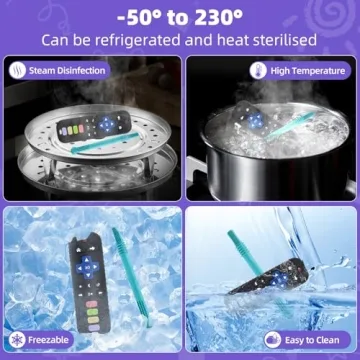 Yinghezu Baby Teething Toys Set BPA Free Remote & Sticks