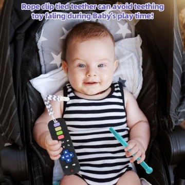 Yinghezu Baby Teething Toys Set BPA Free Remote & Sticks