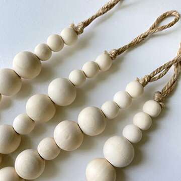 ZILucky Natural Wood Curtain Tie Backs for Home Decor