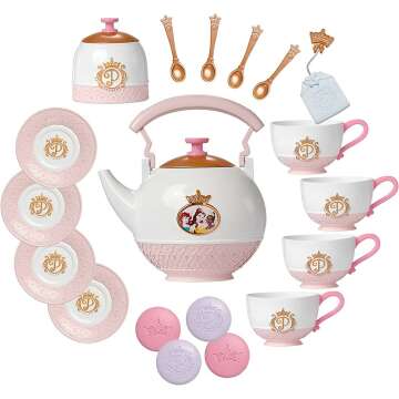 Magical Disney Princess Style Tea Set for 4 - 21 Pieces!