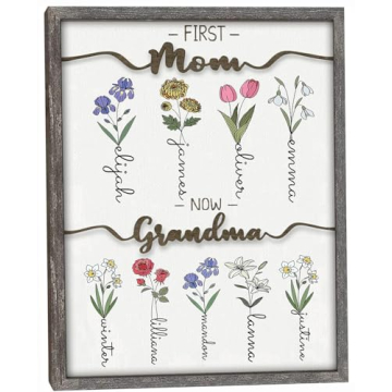 Custom Birth Month Flower Gifts for Mom and Grandma