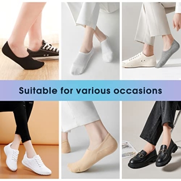 SIXDAYSOX Women's Low Cut No Show Socks for Comfort