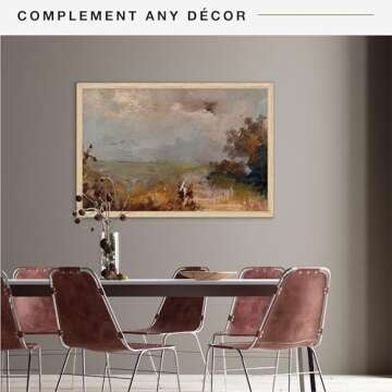 MCS Studio Gallery 24x36 Poster Frame Natural Woodgrain, Vertical & Horizontal Wall Hanging Large Picture Frame for Photos, Posters & Art Prints (1-Pack)