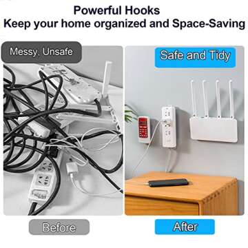 Double Side Adhesive Hooks Wall Hooks Heavy Duty Sticky Hooks Clear Adhesive Hooks for Hanging Self Adhesive Hooks Waterproof Utility Hooks for Bathroom, Kitchen, Picture Hanging Hook 6 Pairs MAX 15lb