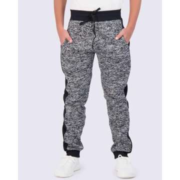 Real Essentials 3 Pack: Boys Youth Teen Active Athletic Basic Soft Kids Sports Fleece Jogger Soccer ...