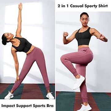 CYDREAM Zip Front Longline Sports Bras for Women Padded Crop Tank Top Criss Cross Back Support Fitness Yoga Workout Shirts (Medium, Black)