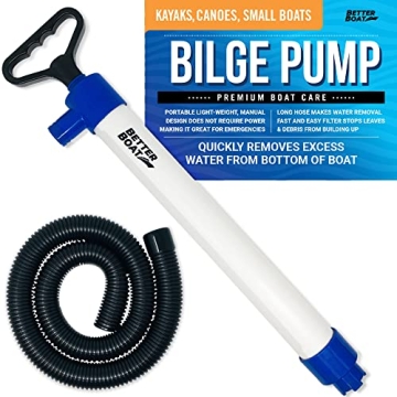 Manual Bilge Pump for Boats Kayak Canoe Hand Water Pump | Siphon Pump Bailer Kayaking Boat with Hose...