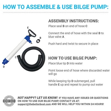 Powerful Handheld Bilge Pump for Kayaks Boats & Canoes