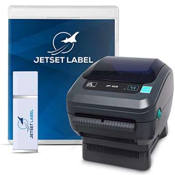 Zebra ZP450 (ZP 450) Label Thermal Bar Code Printer | USB, Serial, and Parallel Connectivity 203 DPI Resolution | Made for UPS WorldShip | Includes Software