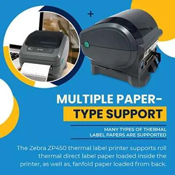 Zebra ZP450 (ZP 450) Label Thermal Bar Code Printer | USB, Serial, and Parallel Connectivity 203 DPI Resolution | Made for UPS WorldShip | Includes Software