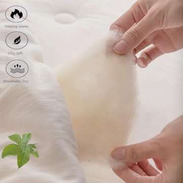 Wool Stuffing, Dehaired Wool Filler, Organic Wool Filling, Animal Fiber Used for Batting, Spinning, Felting, Dryer Balls and Wool Roving, 1 Pound/Bag