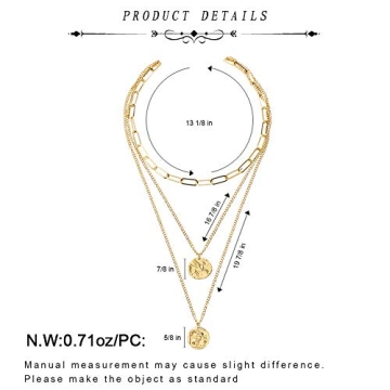 Stylish CLASSYZINT Gold Layered Necklace Set for Women