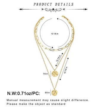 Stylish CLASSYZINT Gold Layered Necklace Set for Women