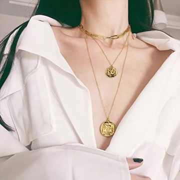 Stylish CLASSYZINT Gold Layered Necklace Set for Women