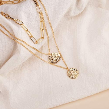 Stylish CLASSYZINT Gold Layered Necklace Set for Women