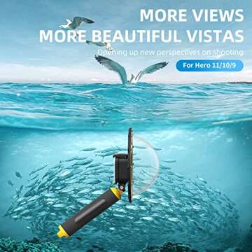 TELESIN 6 inches Dome Port Lens for GoPro Hero 13 12 11 Hero 10/9 Black,Waterproof Housing Case Hand...