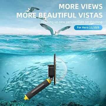 TELESIN 6 inches Dome Port Lens for GoPro Hero 13 12 11 Hero 10/9 Black,Waterproof Housing Case Hand...