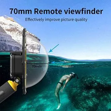 TELESIN 6 inches Dome Port Lens for GoPro Hero 13 12 11 Hero 10/9 Black,Waterproof Housing Case Hand Floating Grip Trigger, Transparent Cover Underwater Diving Photography (for Hero 13/12/11/10/9)