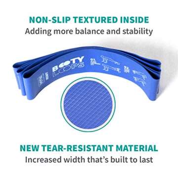 MVN Resistance Bands Set Exercises Guide Printed on Loop Bands to Tone Legs Butt Core and Arms Pilat...