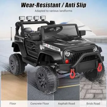 Hikole Electric Jeep Ride on Car for Kids 12V Remote Control