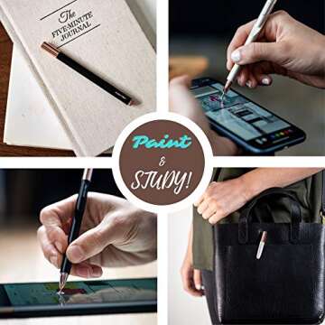 Adonit Pro 4 (Black) Luxury Capacitive Stylus Pen, High Sensitivity Fine Point and Precision,Stylus for iPad, Air, Mini, Android, iPhone, Surface, Other Touch Screens, Compatible for All Touchscreens
