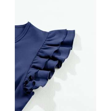 blibean Teen Girl Dress Tween Kid 2024 Semi Formal Boho Outfit Summer Sleeveless Boho Clothes Age 6T-7T (Size 6-7 Year) Dark Blue