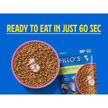 Fillo's Ready to Eat Beans & Lentils Variety Pack | Black Beans, Lentils, Pinto Beans, Mayocoba Beans | Gluten-Free, Preservative-Free, Microwavable Meals, Non-GMO, Vegan, Plant Protein, 10 oz Pk of 6