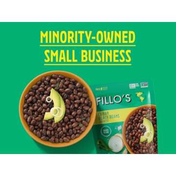 Fillo's Ready to Eat Beans & Lentils Variety Pack | Black Beans, Lentils, Pinto Beans, Mayocoba Beans | Gluten-Free, Preservative-Free, Microwavable Meals, Non-GMO, Vegan, Plant Protein, 10 oz Pk of 6