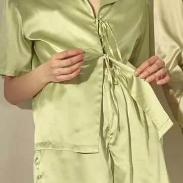 Elegant CHYRII Women's Silk Satin Pajama Sets for Comfort