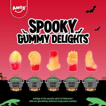 Amos 4D Gummy Body Parts Halloween Candy – Spooky & Fun 9 oz Bag