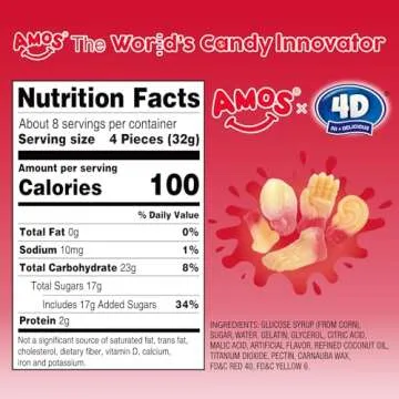 Amos Halloween Candy Body Parts Gummies for Parties
