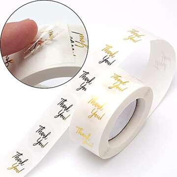 Thank You Stickers, 500pcs PVC Transparent Thank You for Your Order Sealing Stickers Decoration for Business, Packaging Bags, 1Inch (Thank You)