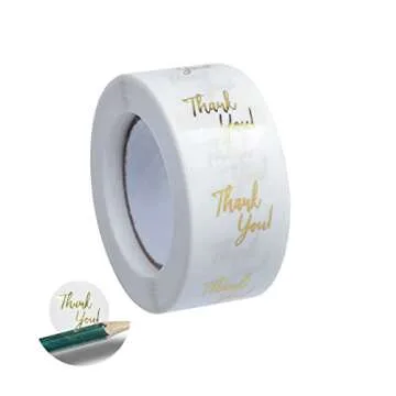 Thank You Stickers, 500pcs PVC Transparent Thank You for Your Order Sealing Stickers Decoration for Business, Packaging Bags, 1Inch (Thank You)