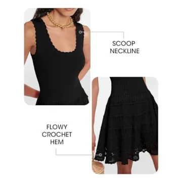 Fisoew Women's Summer Mini Dress - Casual Chic Style